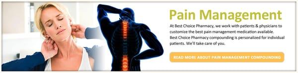 At Best Choice Pharmacy, we specialize in pain management.