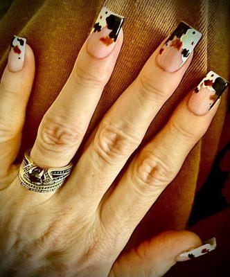 Pinterest Cow Print Nails