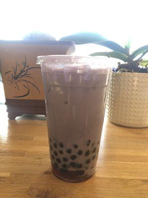 Amazing taro with dragon fruit pearls