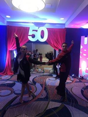 Anthony and Paula at USA National's! 50 years anniversary in USDC 2021