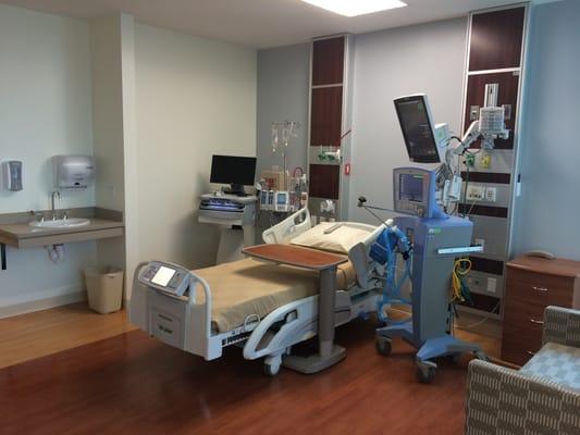 ICU Patient Room with their own private bathrooms...