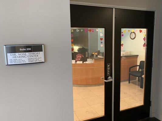 ENT and Hearing Center office entrance.