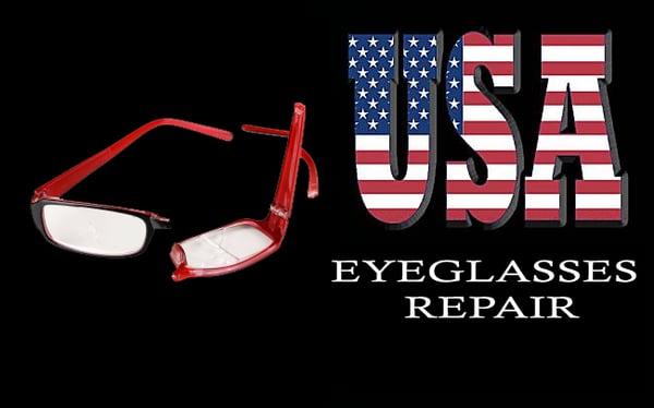 USA eyeglasses frame repair logo