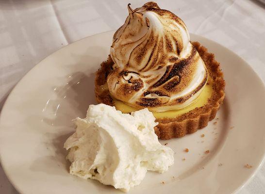 Key lime pie ($8.50) has a toasted merengue and homemade whipped cream