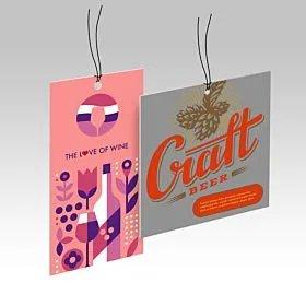 Hang Tags
 
 Perfect for apparel and retail products, Hang Tags allow customers to attach essential information to their merchandise.