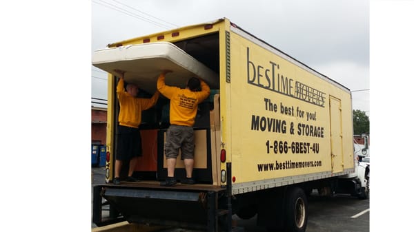 Office crew Unloading a job during Field Day!