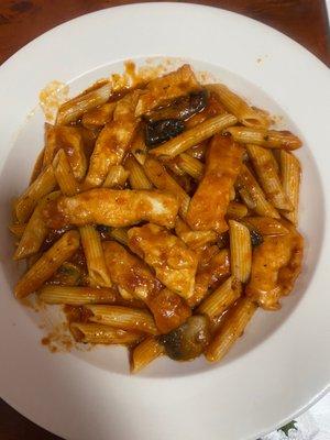 Penne a La Vodka with chicken. Very delicious