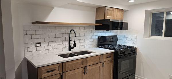 Portage Park garden apartment kitchen