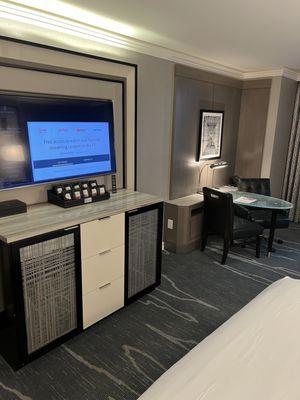 Entertainment center in room