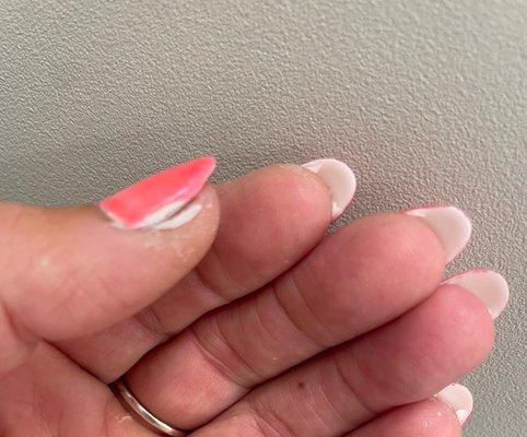 Horrible nail job!