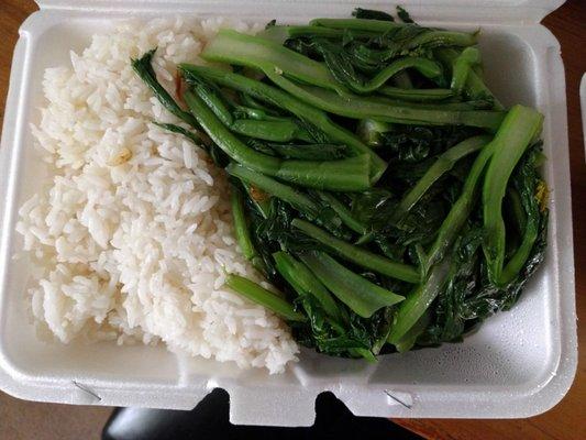 Chinese veggies and rice.