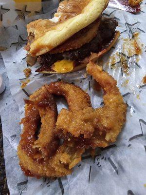 Hard, burt onion rings.