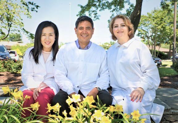 Our wonderful doctors (left to right): Dr. Sun Ryu, Dr. Nicholas Muss, Dr. Arwa Zeineh