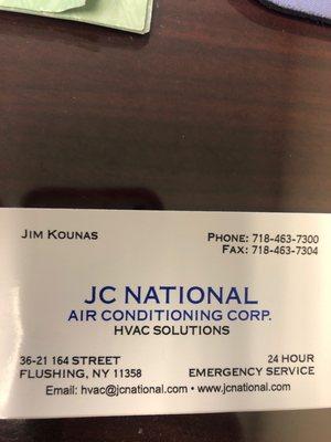 JC National Air Conditioning Corp