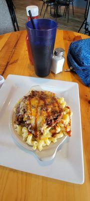 BBQ Mac and cheese bake