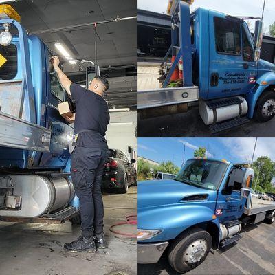 Local Towing Company reached out for Full Tint on their Towing Rig!