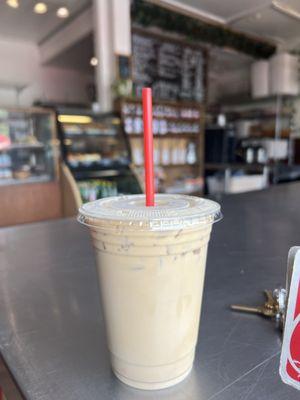 SF vanilla iced latte