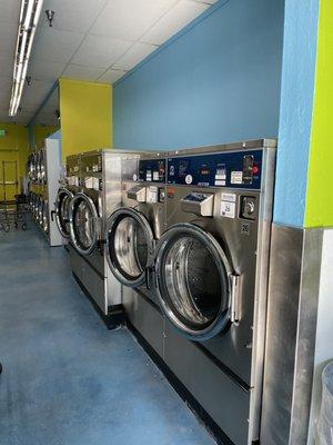 Large capacity washers for big loads of laundry.