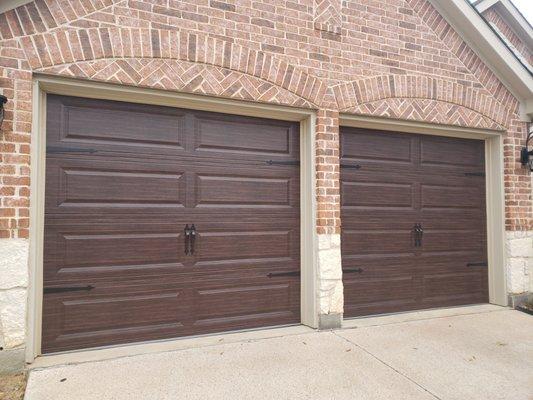 Long Panel Woodtone Garage Door