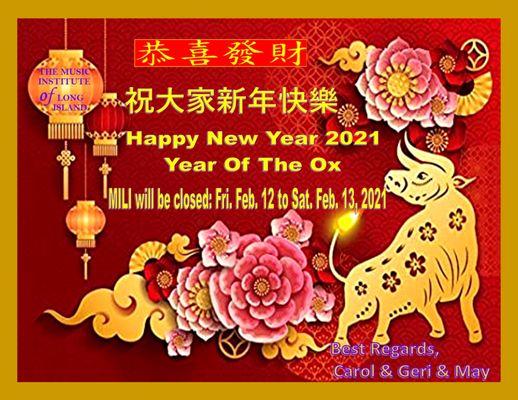 Happy Lunar Year to All Our Friends and Families Who Celebrate!!!