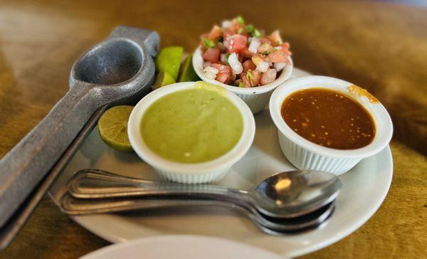 Ceviche Tostada accompaniments