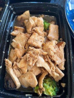 Yucky chicken teriyaki.