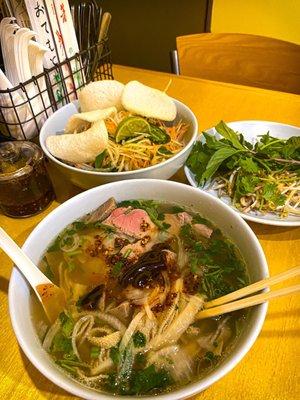 Combination Pho & Vietnamese Papaya Salad