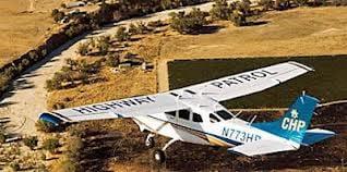 CHP Airplane used for patrol, search and rescue, and coordinated enforcement with ground personnel.