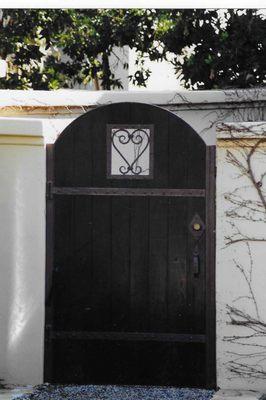 Wood door with Iron Heart