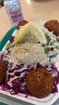 Falafel Salad and "Mad Tasty" Watermelon Kiwi