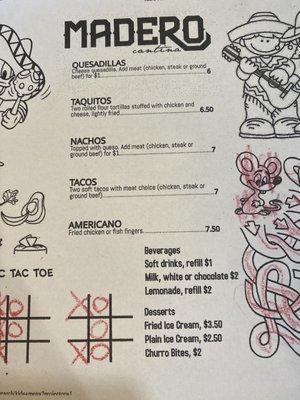 Kids Menu