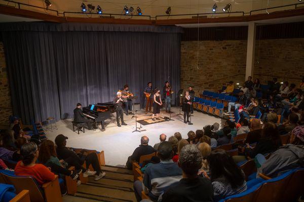 Band performance in Merrick Lecture Hall