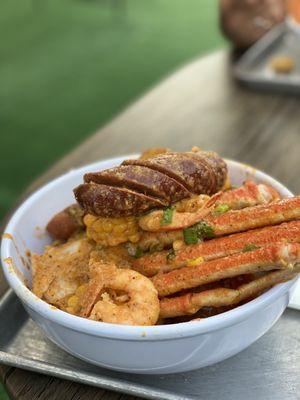 Snow crab and shrimp bowl