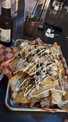 Delicious chicken nachos