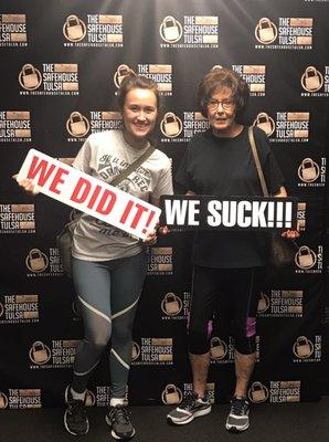 My grandmother and I did the escape room!