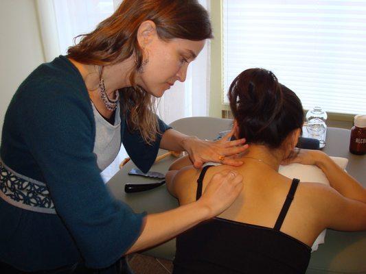 Gua Sha and Cupping techniques are great for lung issues.