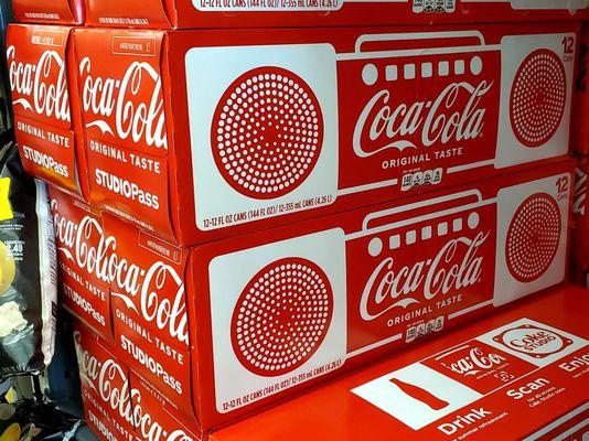 "Boom box" case of Coca-Cola!