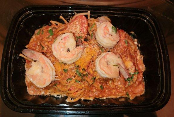 Lobster Spaghetti with added Shrimp