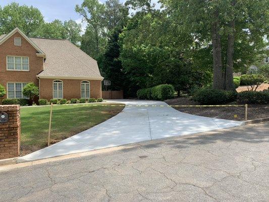 Driveway Replacement in Roswell.  Brookfield Country Club 30075