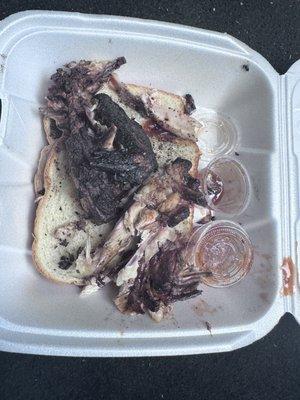 Burnt Chicken sandwich I had to pick for the white meat