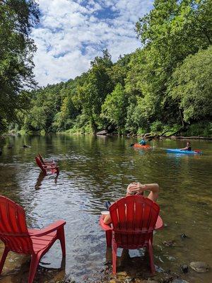 Relaxing on the river