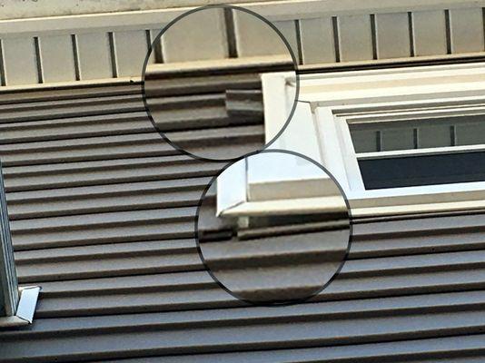 siding pieces stick out - not attached correctly