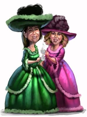 Nancy and Julie, owners of Roses and Teacups, LLC