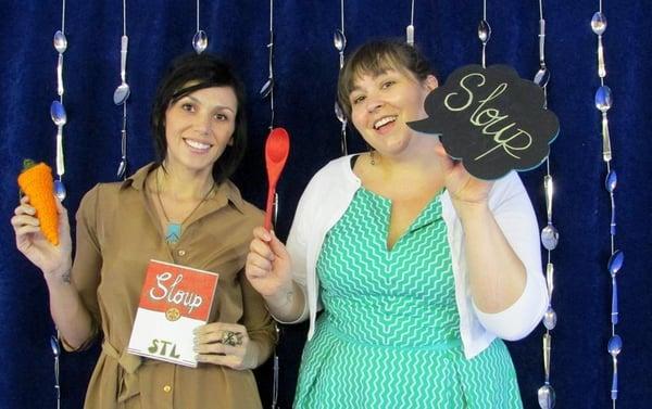 Jessyka and Lindsay at a local fund raising event for start-up businesses.