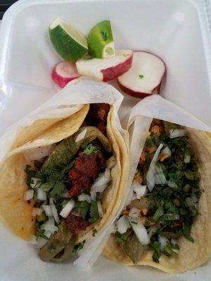 Taco Pollo & Taco chorizo