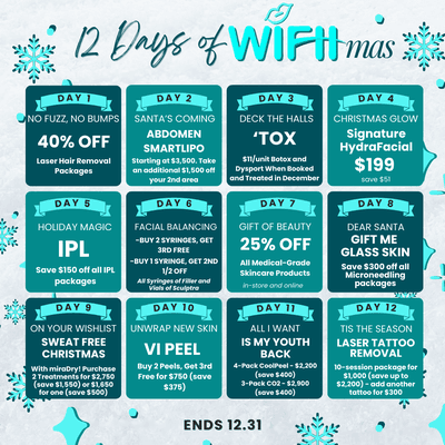 Our annual 12 Days of Christmas Sale is happening now. Give our office a call at 404.832.0300 to claim your package!