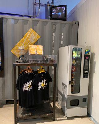 merch and Japanese snack vending machine.