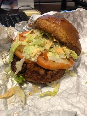 Spicy chicken sandwich