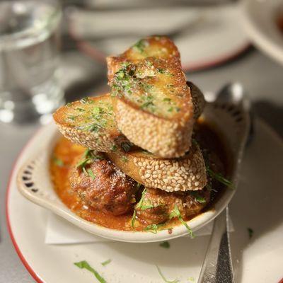 Meatballs al forno. So buttery smooth