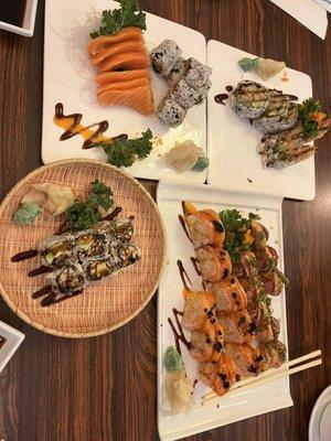 Astada Roll Salmon Avocado Roll Eel Avocado Roll Salmon sashimi